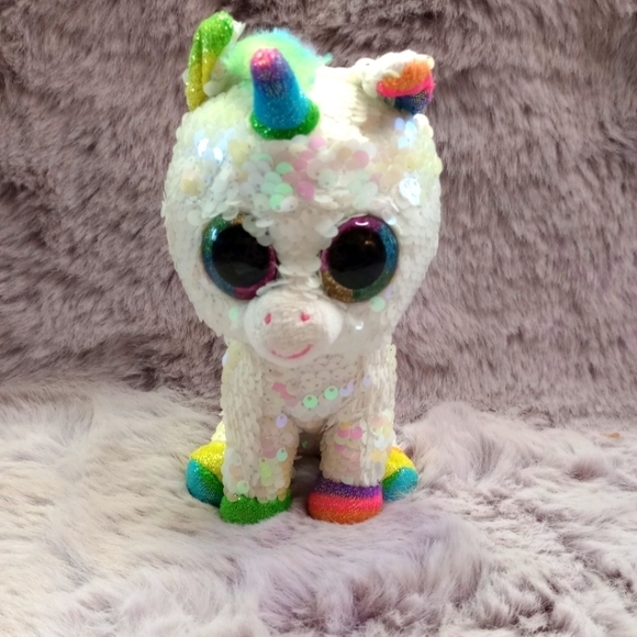 Ty Limited Edition Beanie Boo Flippables "Pixy" the unicorn 7in plush - Picture 1 of 7